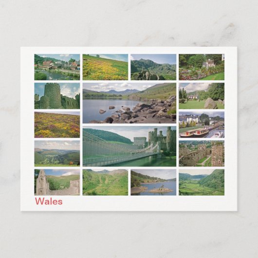 Wales multi-afbeelding briefkaart (Voorkant)