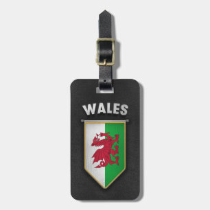 Wales Pennant met een lederen blik van hoge kwalit Bagagelabel