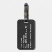 Wales Pennant met een lederen blik van hoge kwalit Bagagelabel (Achterkant verticaal)