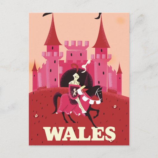 Wales-reisposter. Briefkaart (Voorkant)