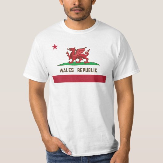 Wales Republic Dragon Flag Welsh Pride T-shirt (Voorkant)