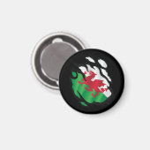Wales ripped vlag magneet (Voorkant / Achterkant)