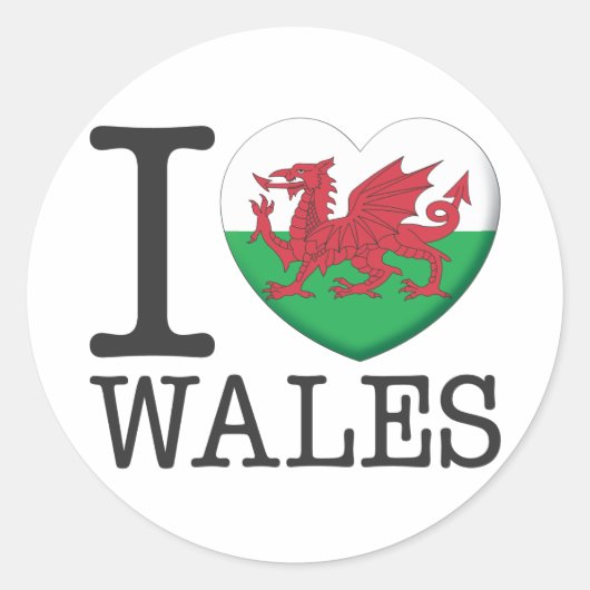 Wales Ronde Sticker (Voorkant)