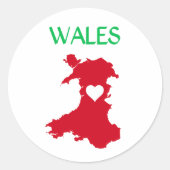 Wales Ronde Sticker (Voorkant)