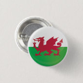 Wales Round Icon Flag Ronde Button 3,2 Cm (Voorkant /achterkant)