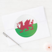 Wales Round Icon Flag Ronde Sticker (Envelop)