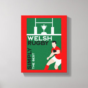Wales Rugby Fan Art Canvas Afdruk