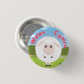 Wales Sheep Pin Button Badge (Voorkant /achterkant)
