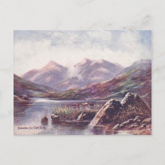 Wales, Snowdon uit Capel Cyrig Briefkaart (Voorkant)