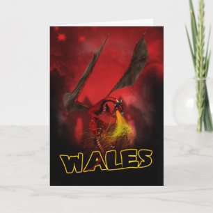 Wales - St. David's Day Kaart - Welsh Red Dragon C