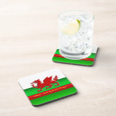 Wales - Thuis van de rode draak, metallisch effect Onderzetter (Rechterzijde)