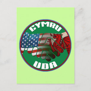 Wales USA Friendship (Welsh text) Briefkaart