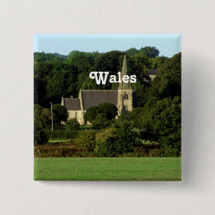 Wales Vierkante Button 5,1 Cm