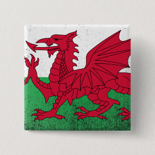 Wales Vierkante Button 5,1 Cm