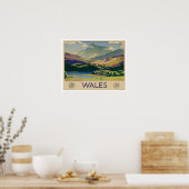 Wales Vintage Travel Poster (Keuken)