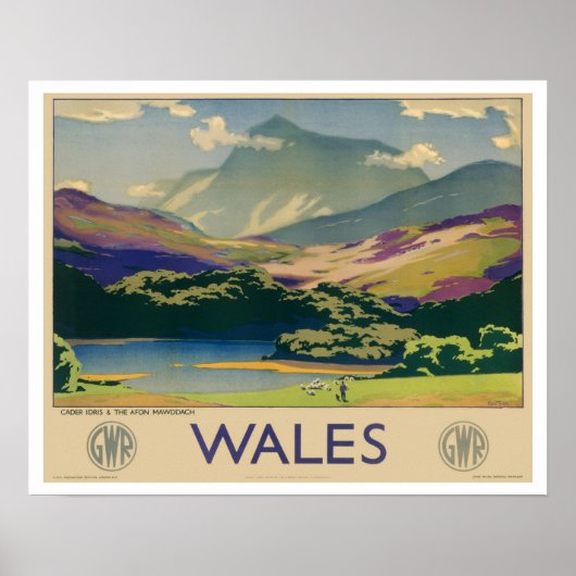 Wales Vintage Travel Poster (Voorkant)
