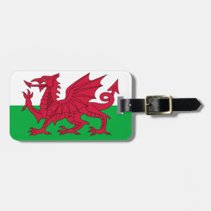 Wales vlag bagagelabel