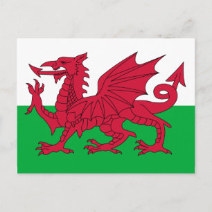 wales vlag briefkaart