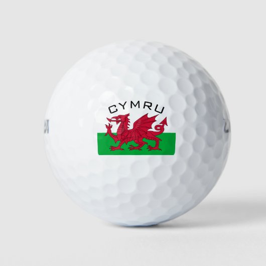 wales vlag golfballen (Voorkant)