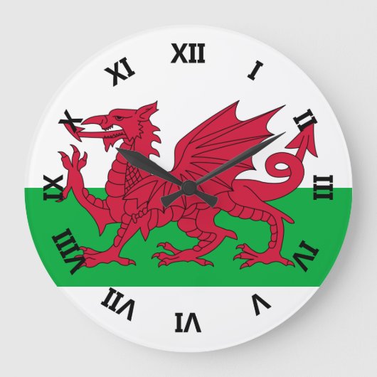 wales vlag grote klok (Voorkant)