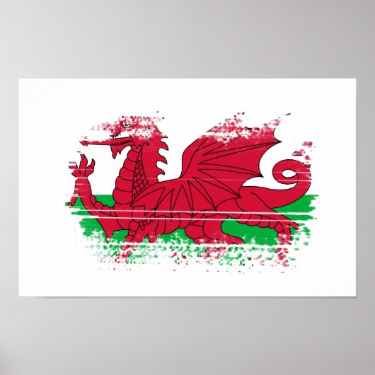 Wales vlag poster (Voorkant)