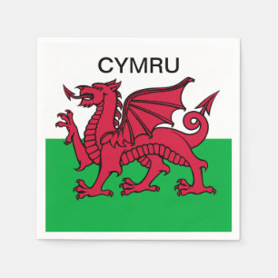 Wales Vlag Rode draak Cymru Welsh Party Servet