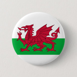 wales vlag ronde button 5,7 cm