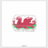 Wales vlag sticker (Vel)