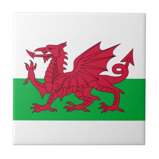 wales vlag tegeltje (Voorkant)