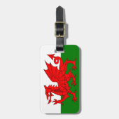 Wales vlag Welsh red dragon Bagagelabel (Voorkant verticaal)