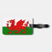 Wales vlag Welsh red dragon Bagagelabel (Achterkant horizontaal)