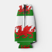 Wales vlag Welsh red dragon Flesjeskoeler (Achterkant)