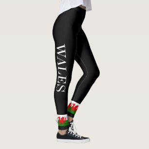 Wales vlag Welsh red dragon Leggings
