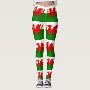 Wales vlag Welsh red dragon Leggings