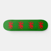 Wales vlag Welsh red dragon Skateboard (Horizontaal)