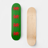 Wales vlag Welsh red dragon Skateboard (Voorkant)