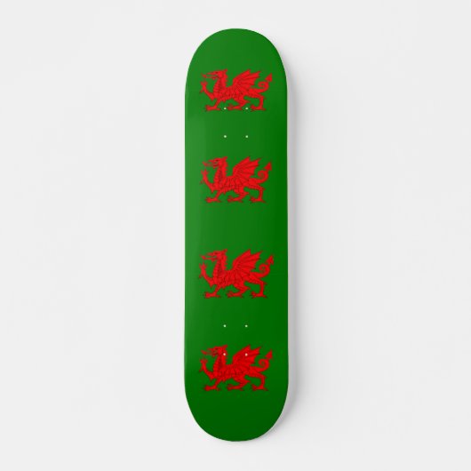 Wales vlag Welsh red dragon Skateboard (Voorkant)