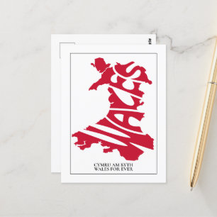 Wales voor elk land overzicht kaart aangepaste tek