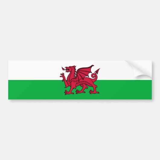 Wales - Welsh Flag Bumpersticker (Voorkant)