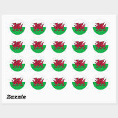 Wales - Welsh Flag Ronde Sticker (Vel)