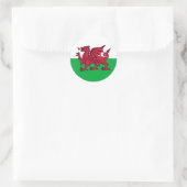 Wales - Welsh Flag Ronde Sticker (Tas)