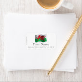 Wales wuivende vlag etiket (Insitu)