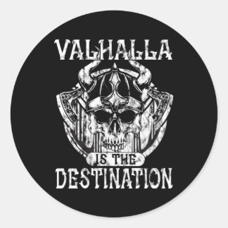 Walhalla is de Viking Noordse bestemming Ronde Sticker