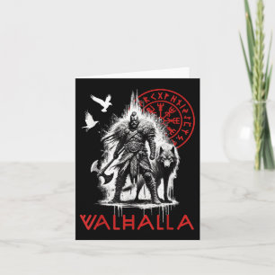 Walhalla Odin Wolf en Raven Viking runen Norse Co Kaart