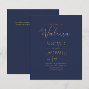 WALIMA Budget Navy Blue Gold Bilingual Wedding