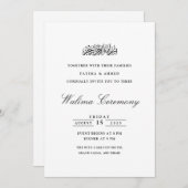 Walima minimale islamitische bruiloft kaart (Voorkant / Achterkant)