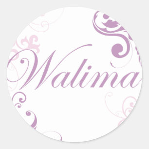 walima roze ronde sticker