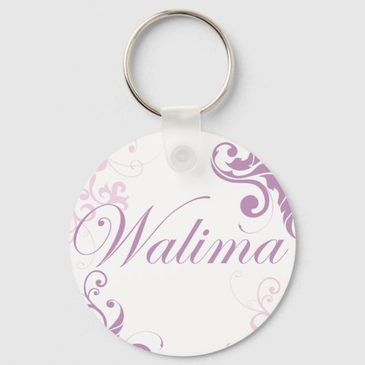 walima roze sleutelhanger (Voorkant)