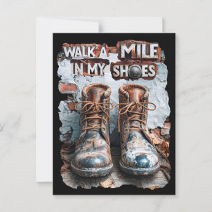 Walk a Mile in My Shoes beroemd gemaakt door Inspi Briefkaart