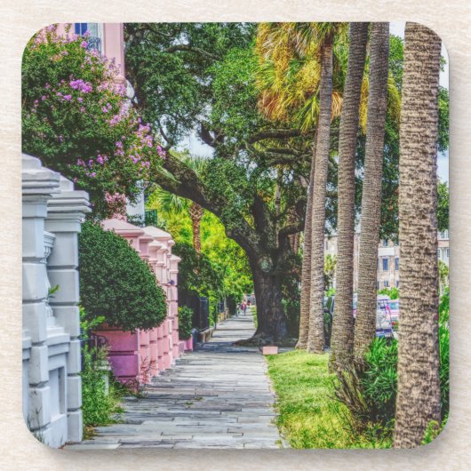 Walk Along Rainbow Row Bier Onderzetter (Voorkant)